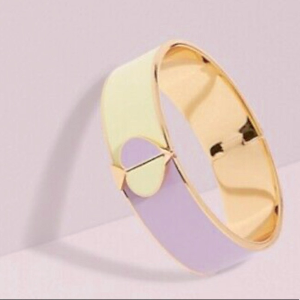 KATE SPADE Heritage Lilac Yellow Spade Bracelet